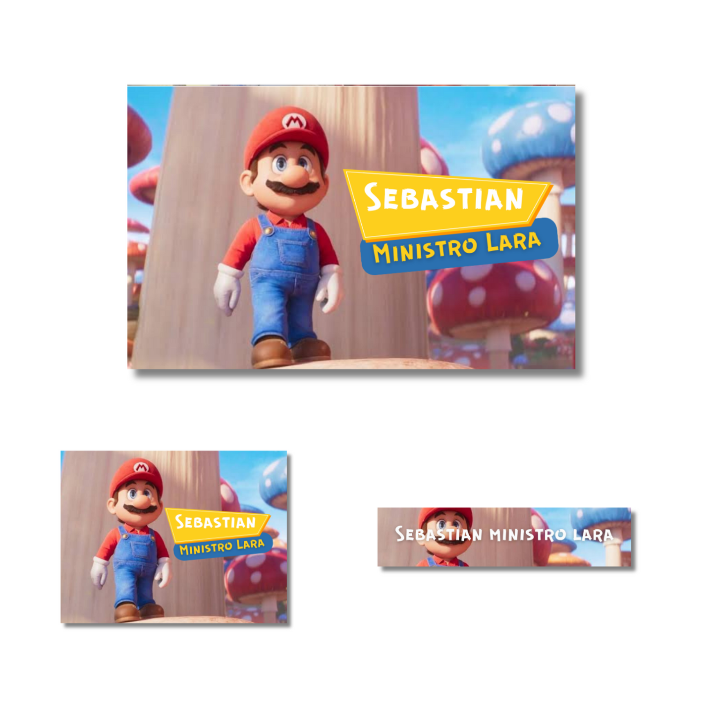 Mario Bros Etiquetas Escolares Personalizadas Libretas, Libros y Lápices
